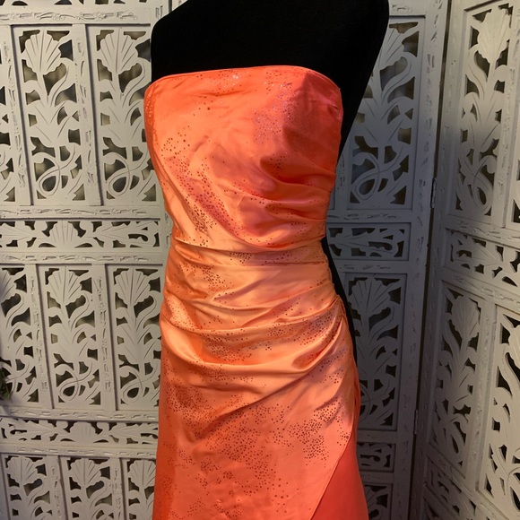 ☄️HOST PICK☄️ JUMP APPAREL SWEET CORAL & PURPLE SEQUINS FORMAL PROM DRESS GOWN - Picture 5 of 11